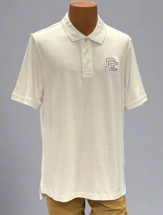 Lands End Interlock Polo- White