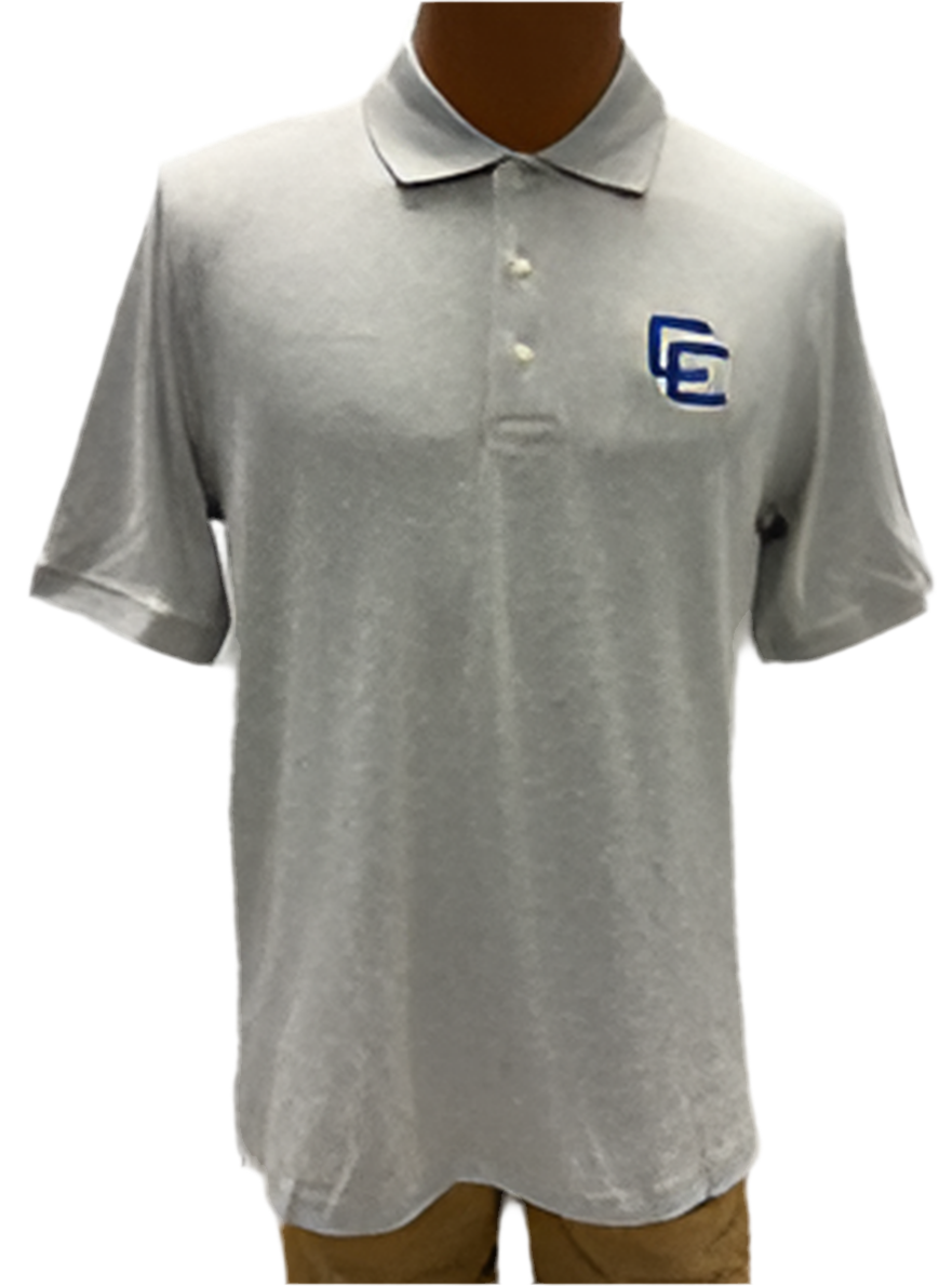 Youth LE Short Sleeve Interlock Polo- Heather Gray
