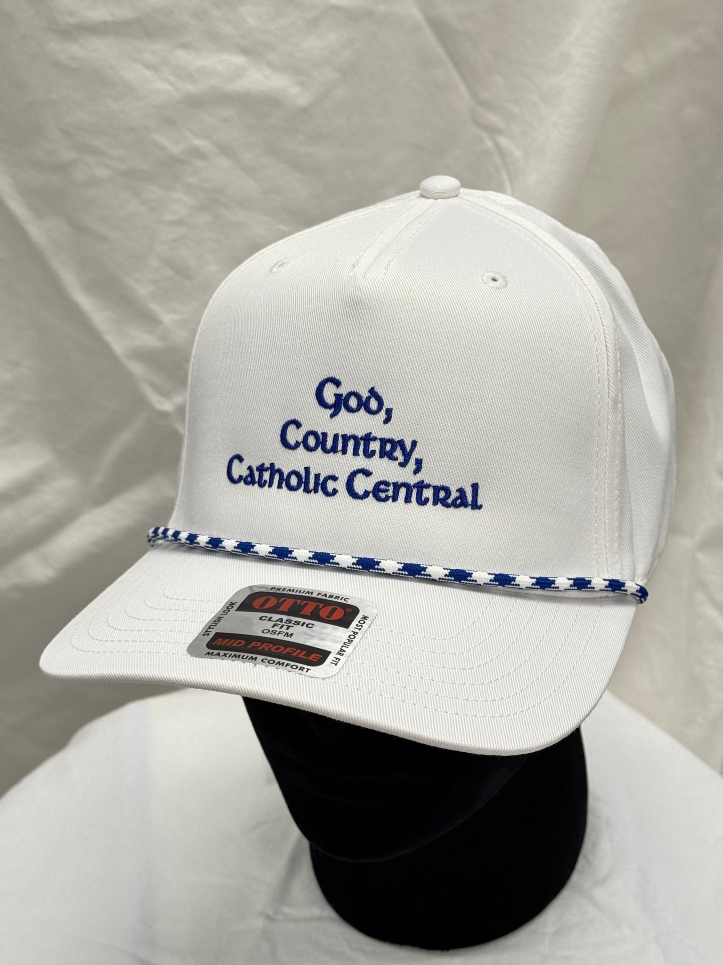 Otto Cap 5 Panel Baseball Cap- White w/GCCC