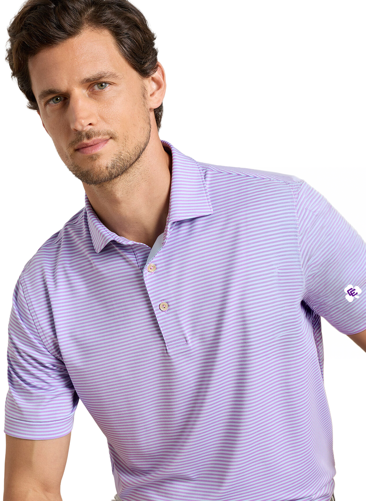 Peter Millar Men's Hales Performance Polo (Purple)