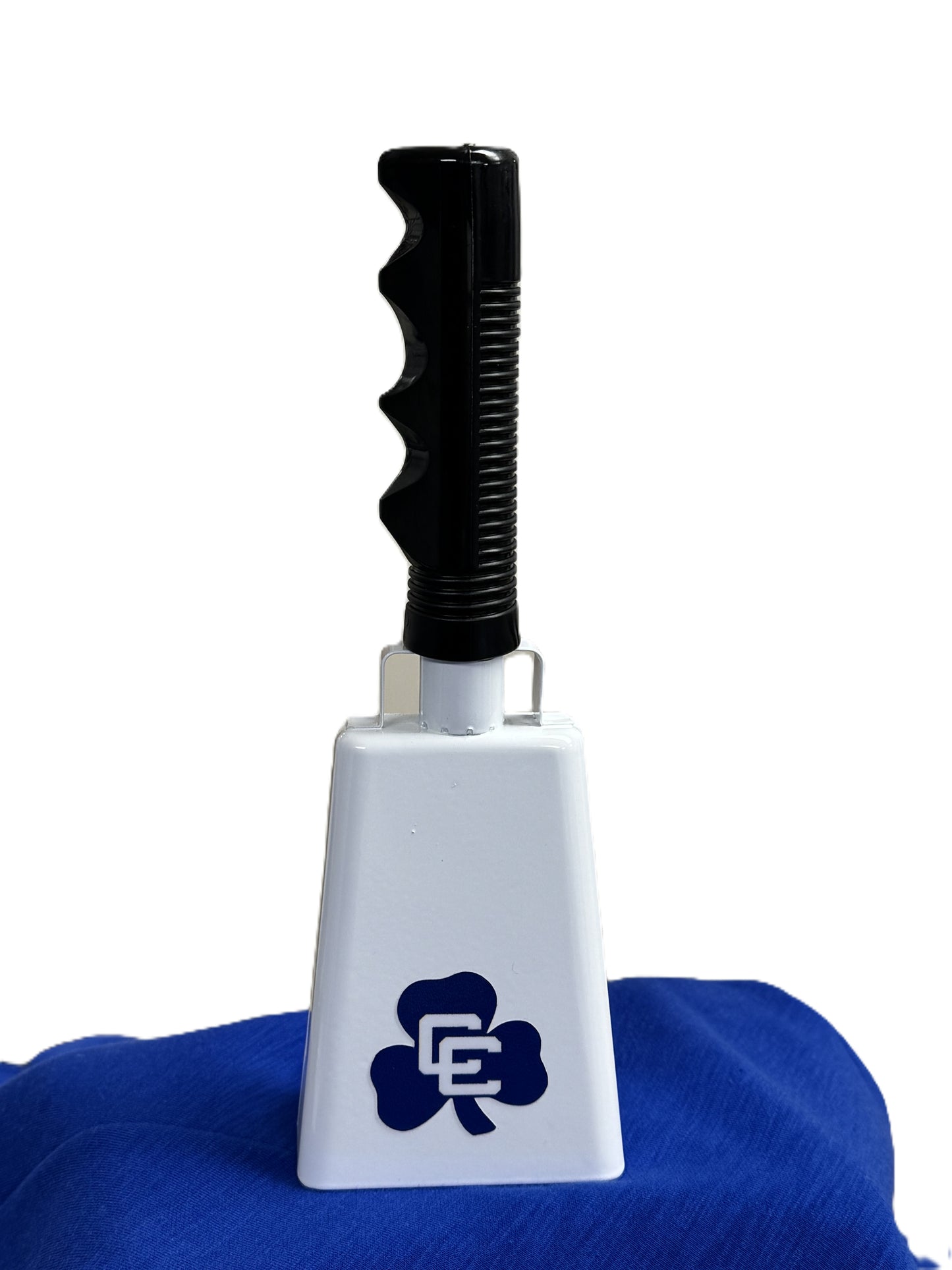 8 1/2" Cowbell - White with CC Shamrock