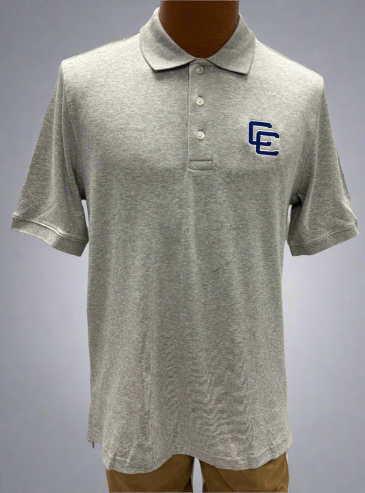 LE Cotton Interlock Polo- Heather Gray