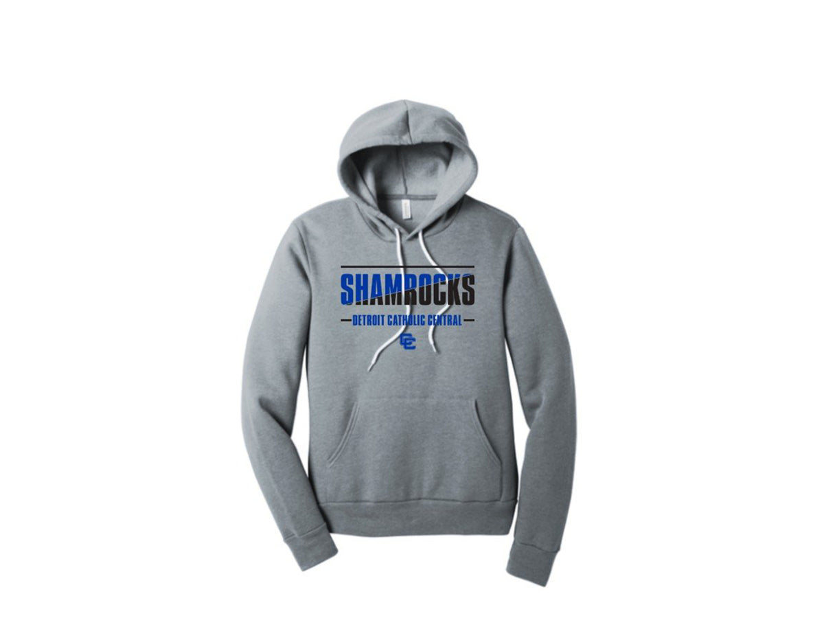 Gray Hoodie with split color Shamrocks
