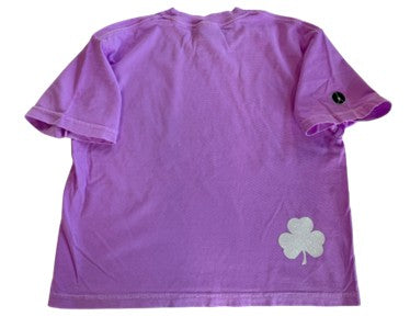 Purple Shamrocks Boxy T-Shirt by Love, Peace, Threads