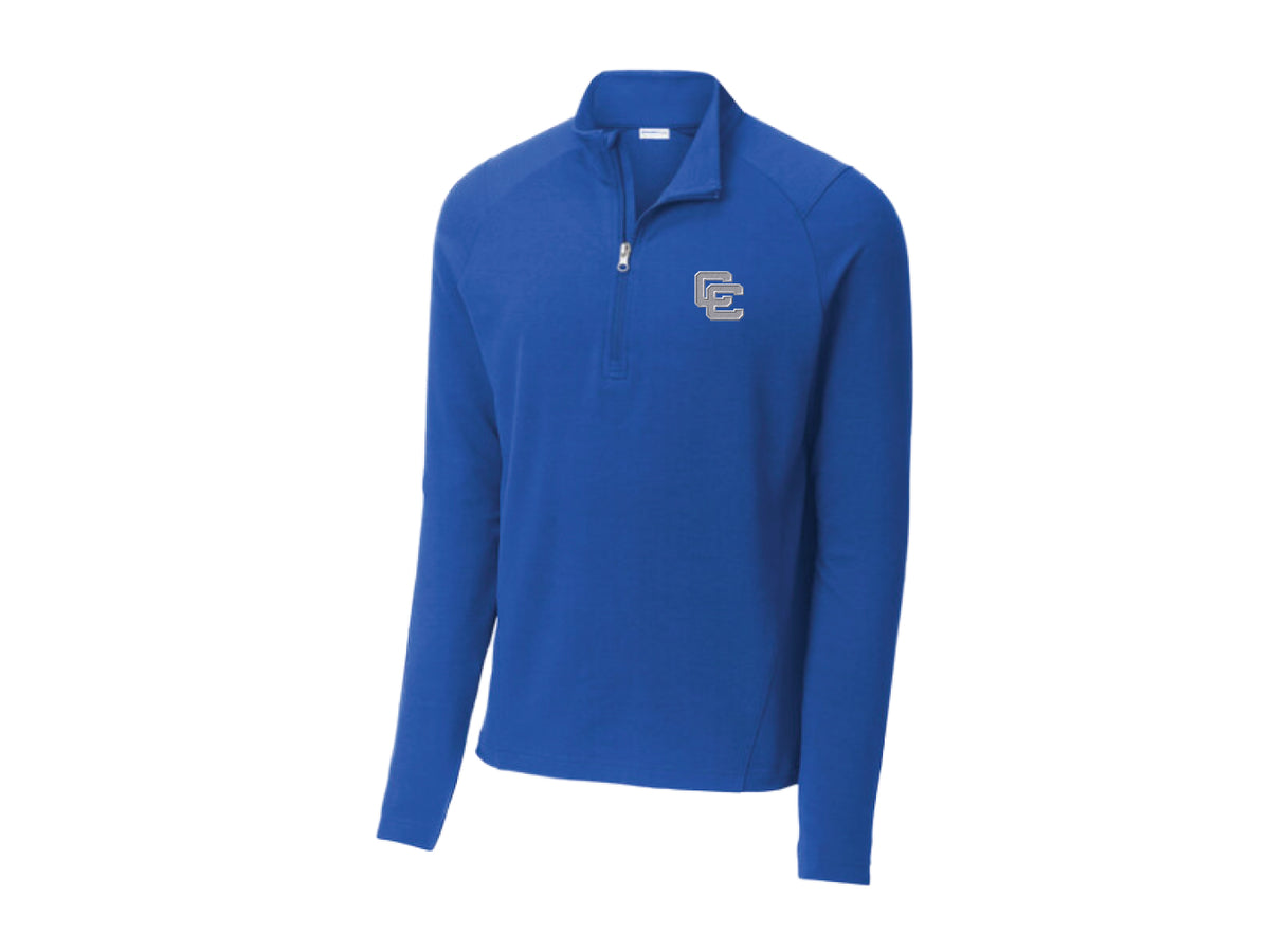 Royal Blue Quarter Zip with Interlocking CC