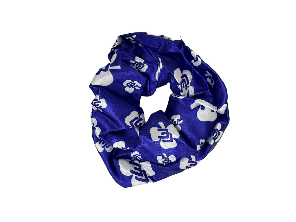 Royal Blue Scrunchie with CC Shamrock