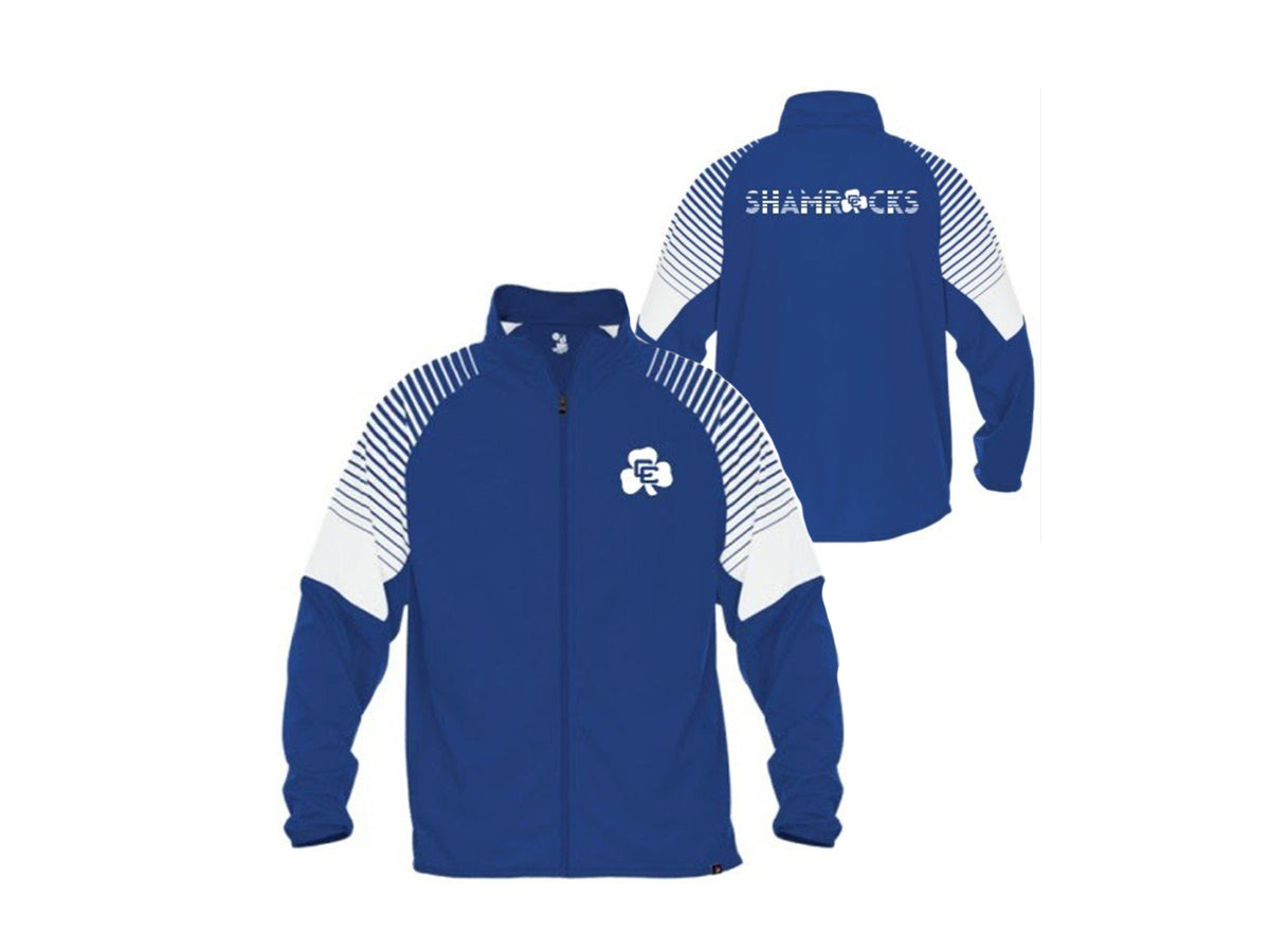 Royal Blue Outercore Full Zip Jacket with CC Shamrock