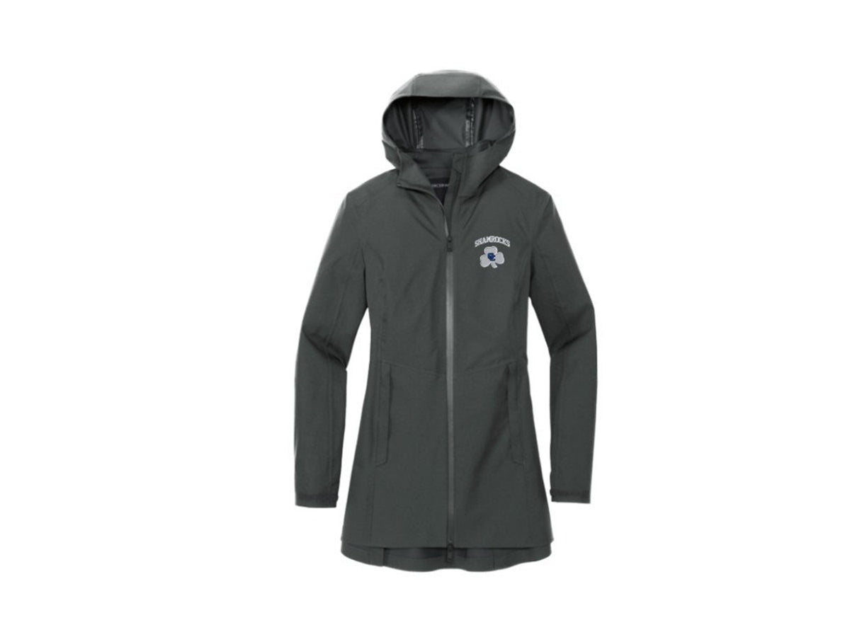 Gray Rain Jacket with CC Shamrocks