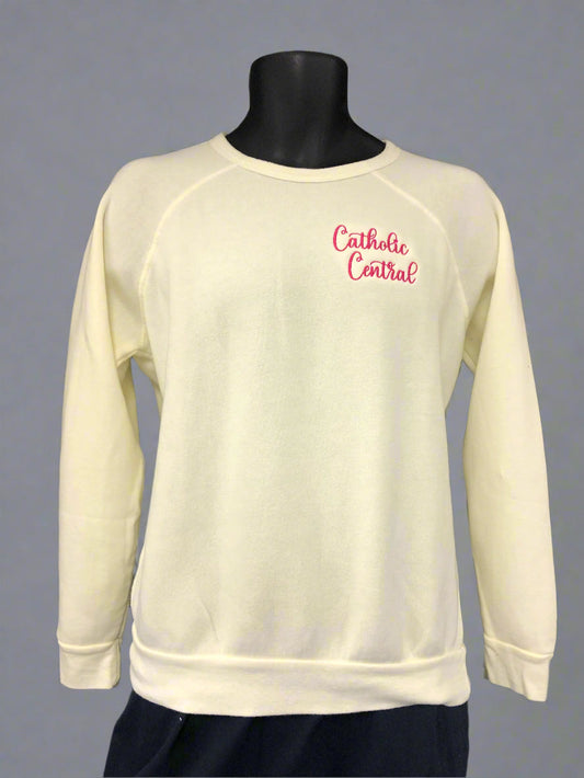 Ladies Raglan Crewneck- Cream