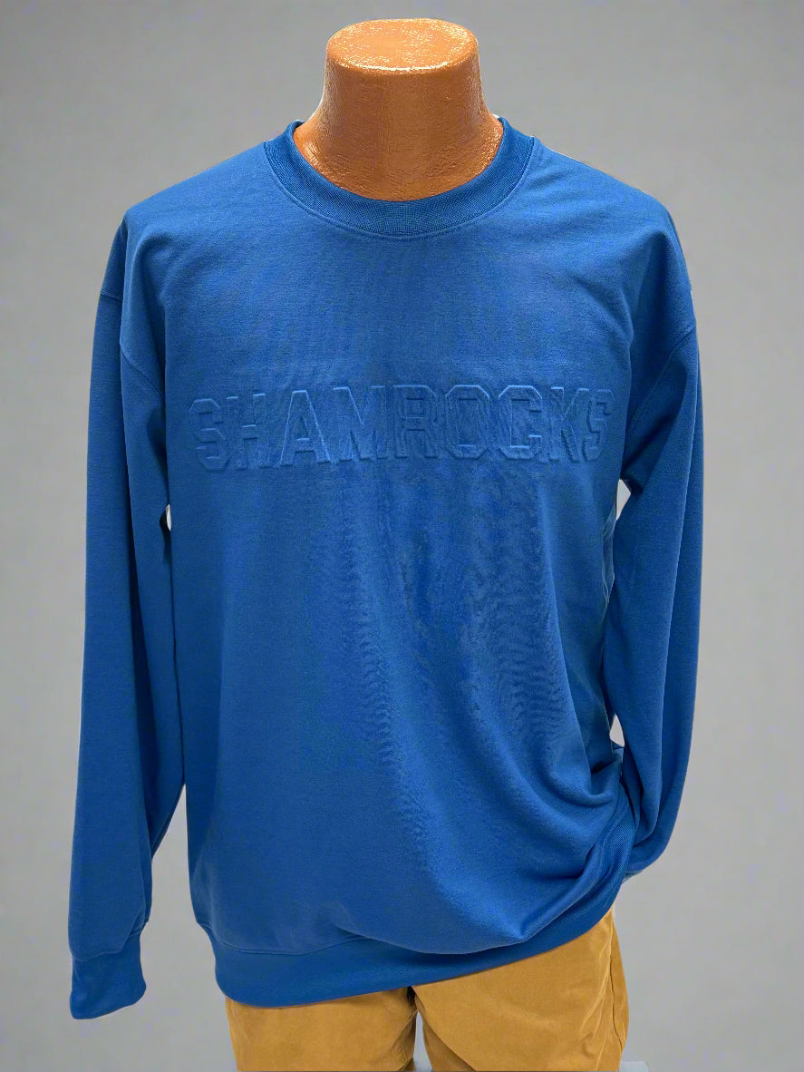 Embossed Crewneck- Royal