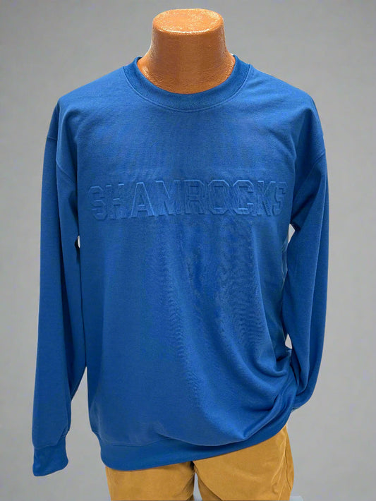 Embossed Crewneck- Royal