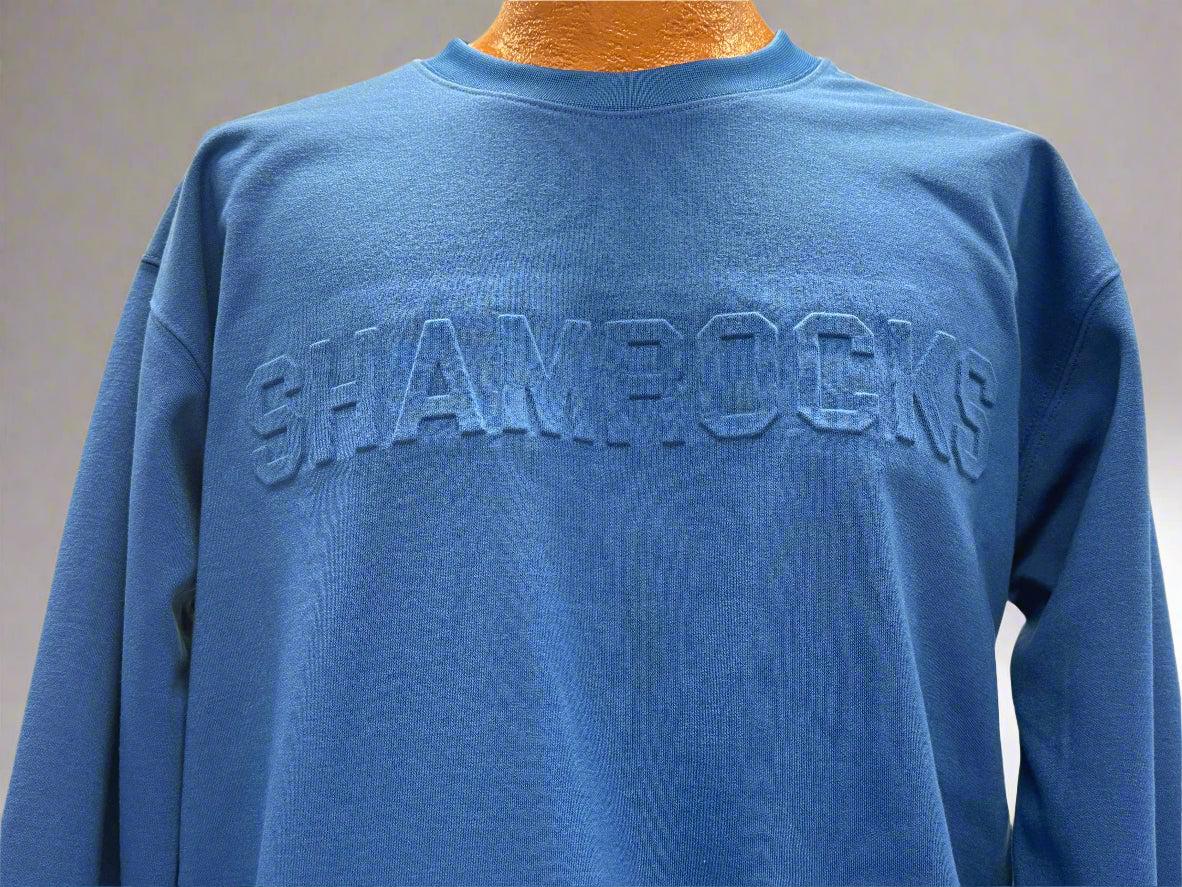 Embossed Crewneck- Royal