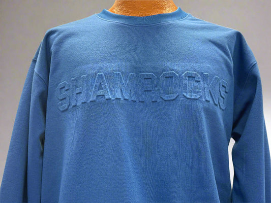 Embossed Crewneck- Royal