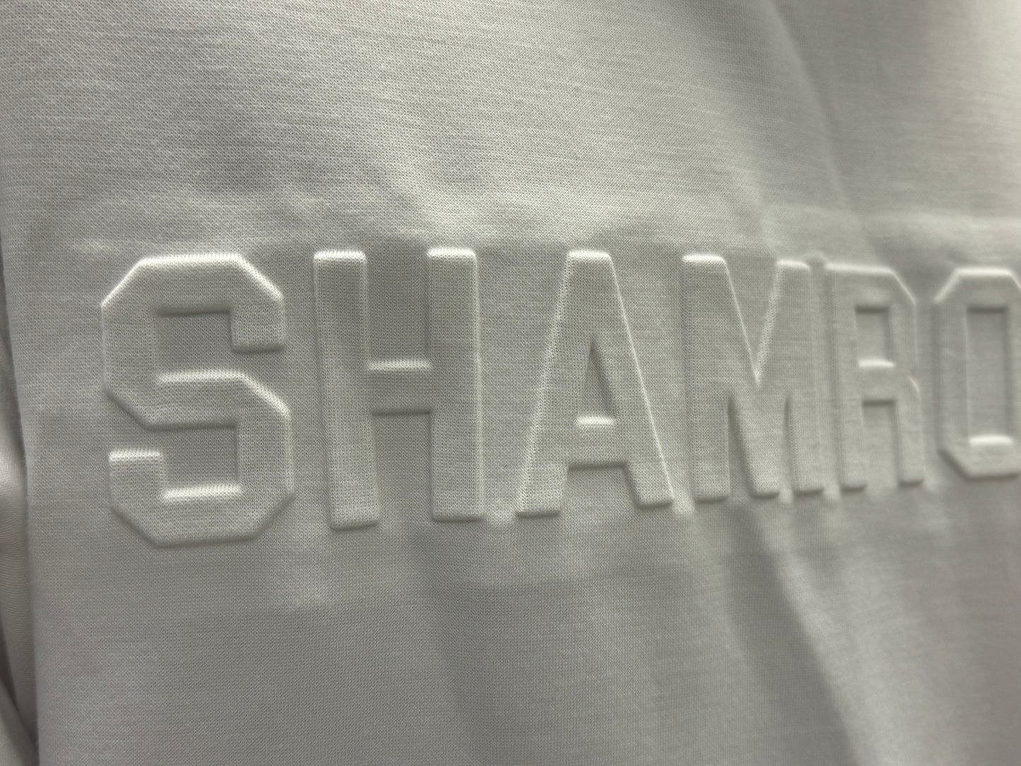 Embossed Pullover Hoody- White