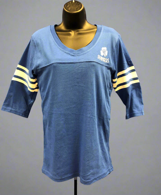 Ladies Football Tee- Royal