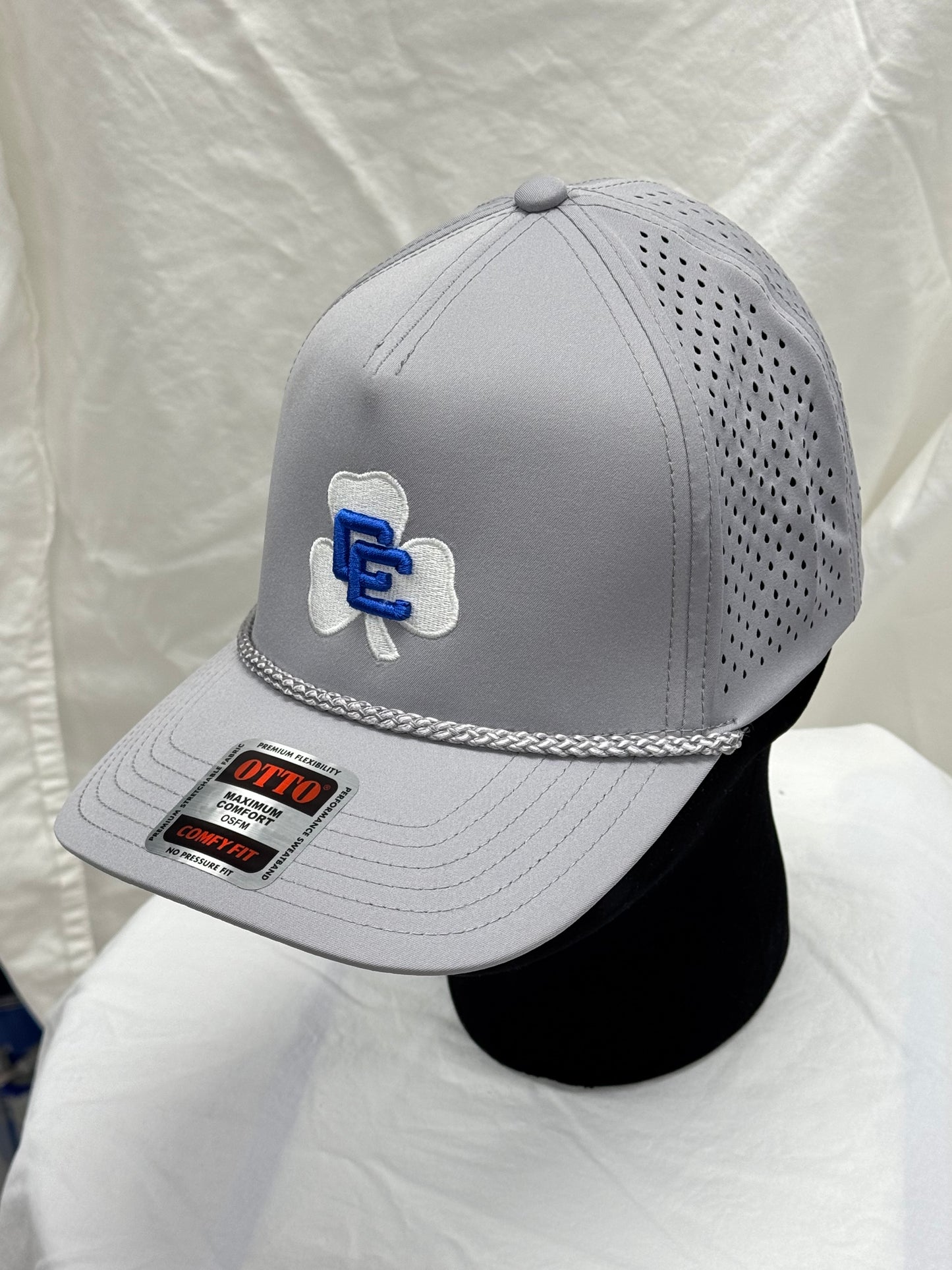 Otto Cap Perforated Baseball Cap- Gray