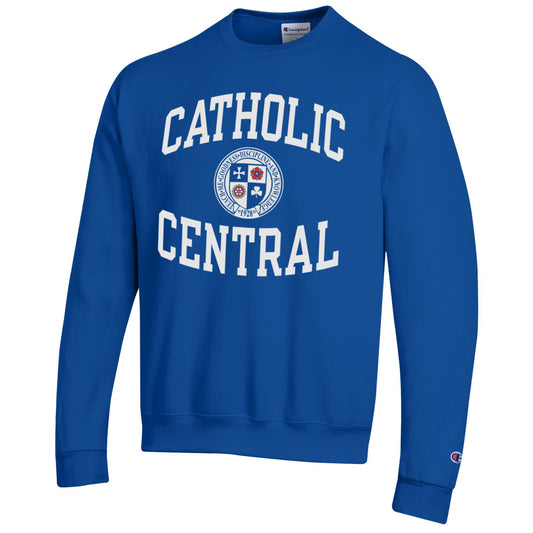 Champion Crewneck w/Crest- Royal