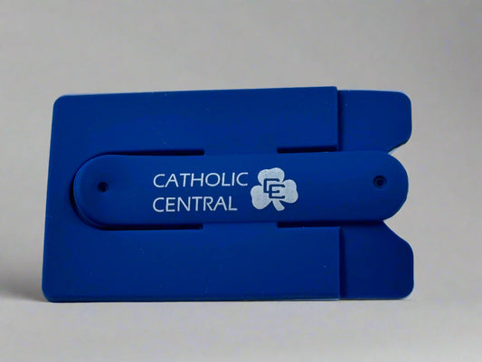 Royal Blue Silicone Phone Wallet w/Stand