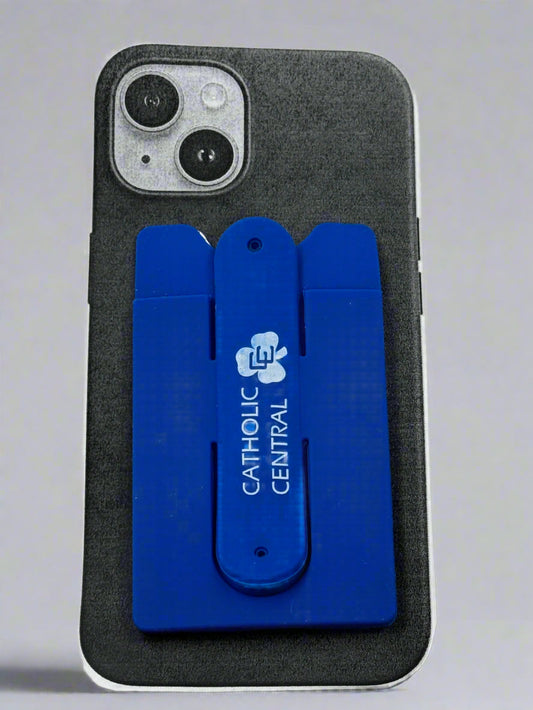 Royal Blue Silicone Phone Wallet w/Stand