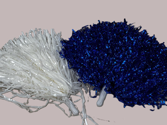 Pom Pom Set- Royal & White