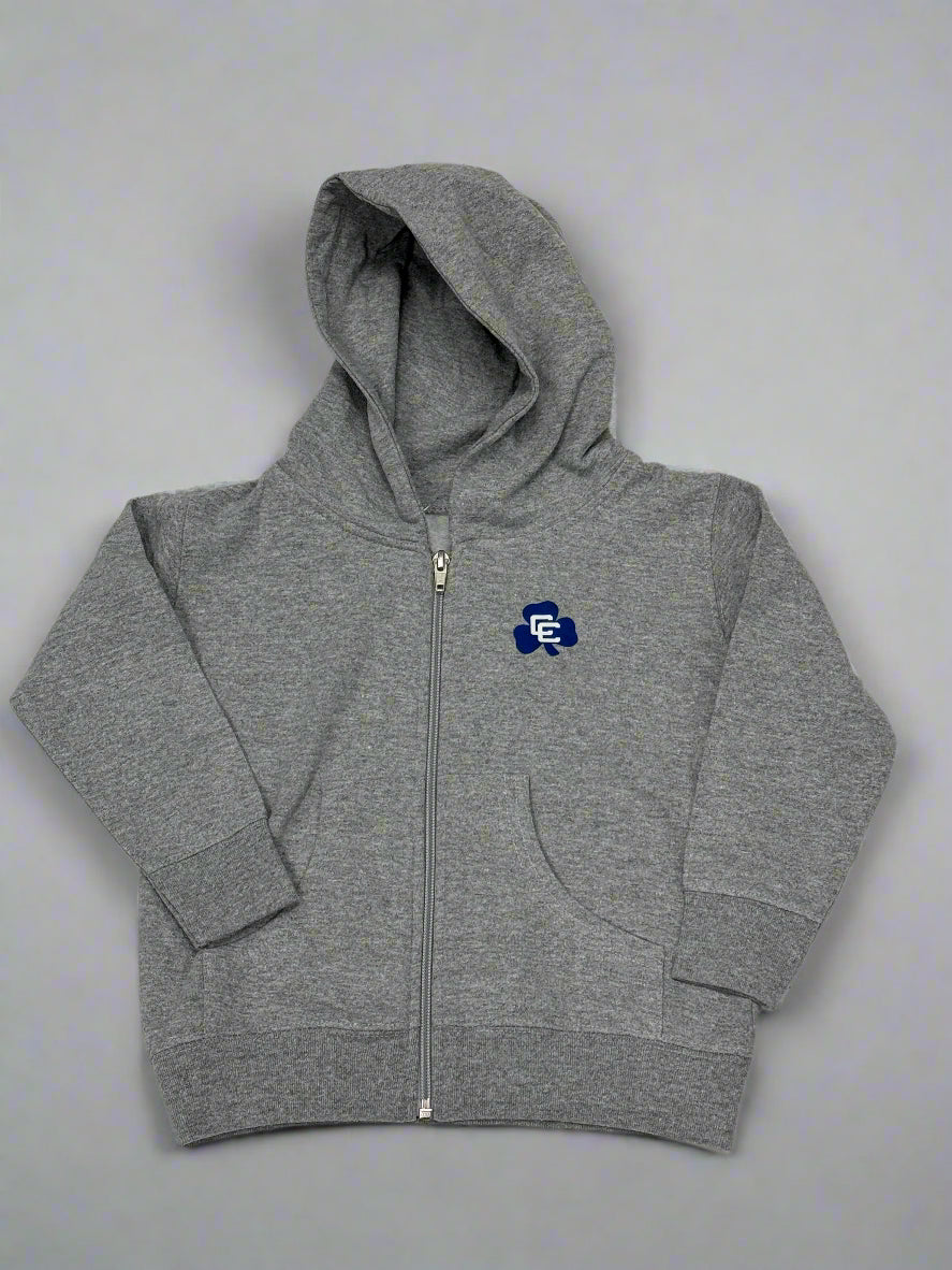 Toddler Zip Hoody- Heather Gray