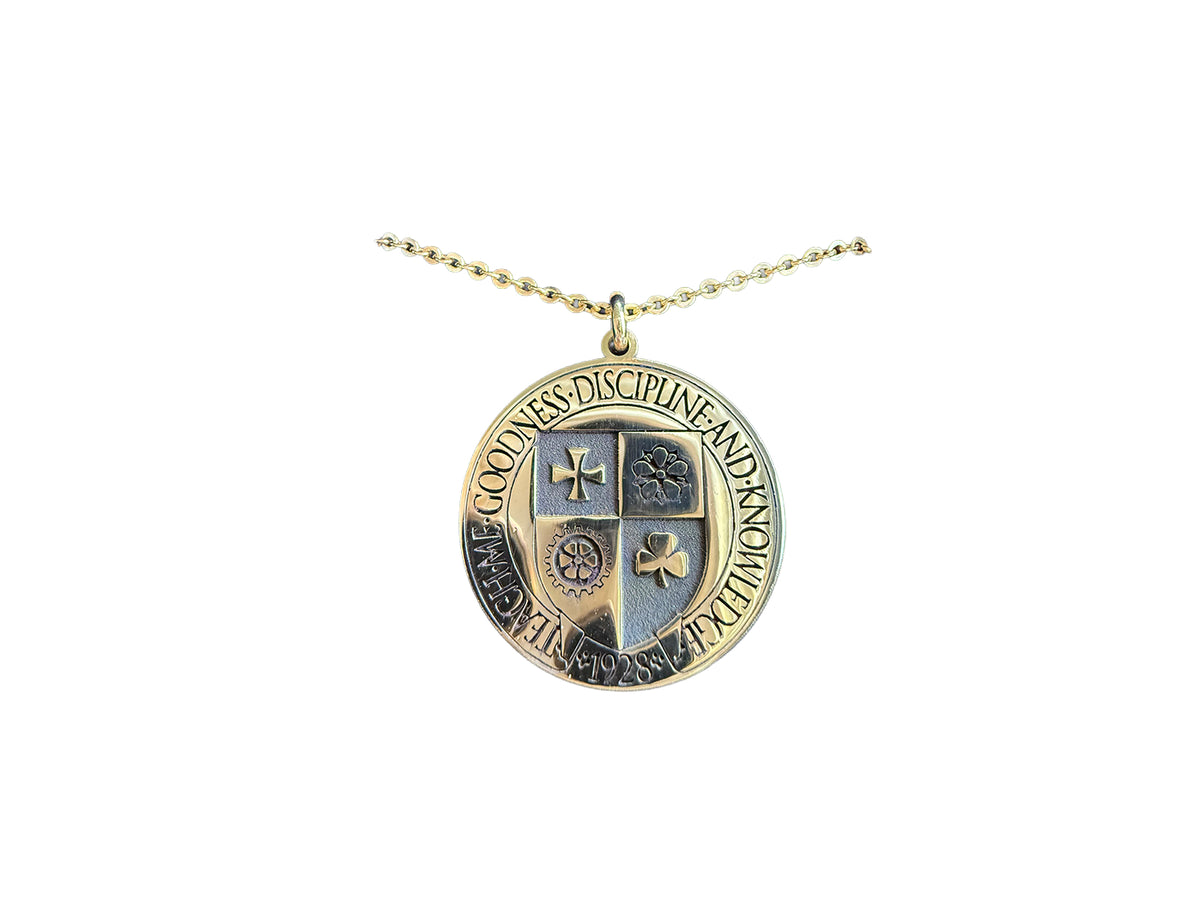Gold CC Crest Necklace