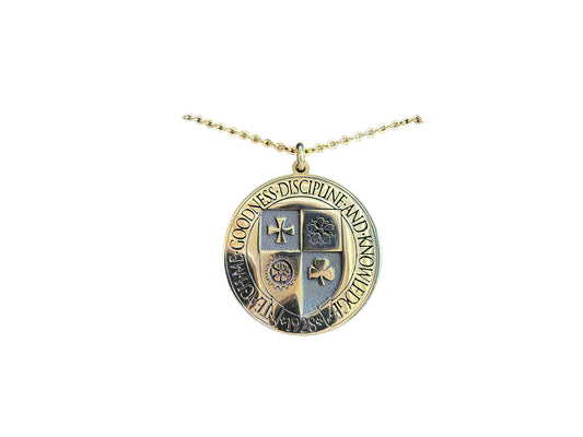 Gold CC Crest Necklace