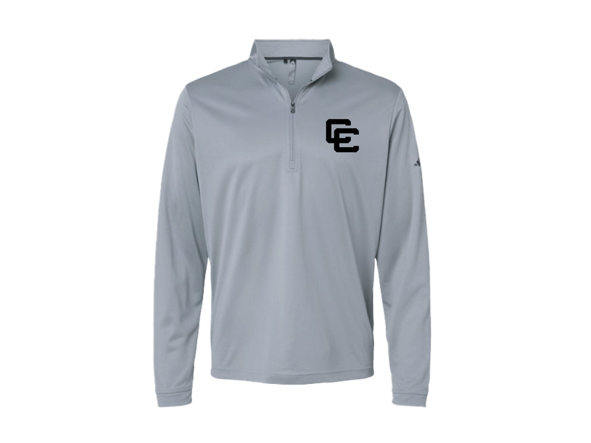 Gray Addidas Quarter Zip with Interlocking CC