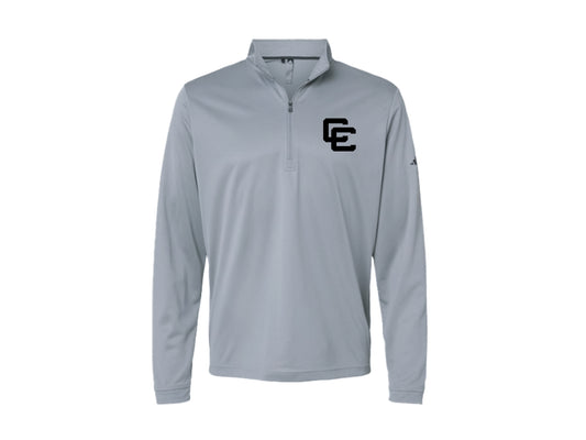 Gray Addidas Quarter Zip with Interlocking CC