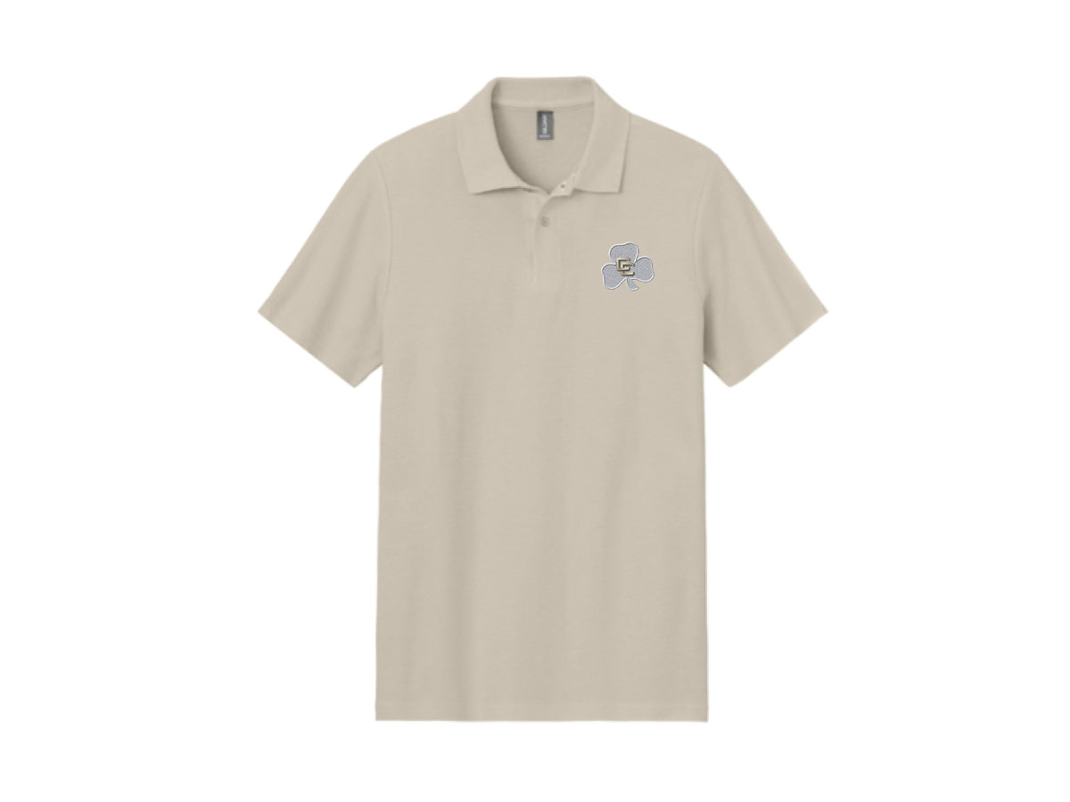 Khaki Polo with CC Shamrock