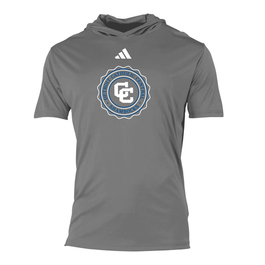 Adidas Short Sleeve Hoody- Dark Grey