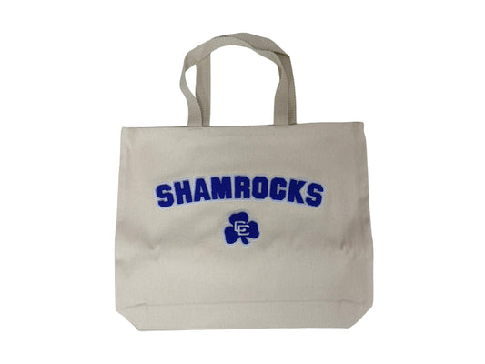 Natural Tote Bag with Shamrock Patch