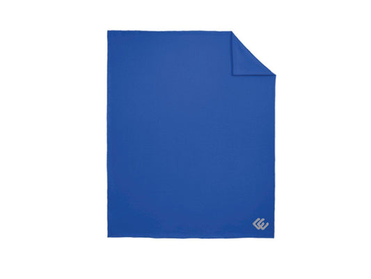Royal Blue Sweatshirt Blanket with Interlocking CC