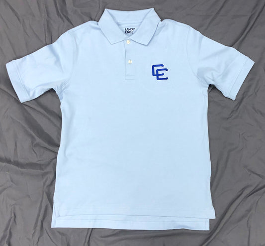 LE Cotton Interlock Polo- Light Blue