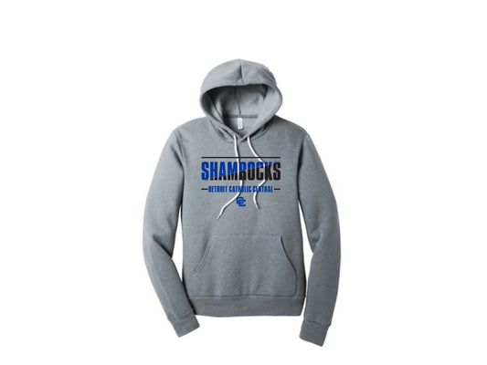 Gray Hoodie with split color Shamrocks