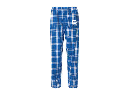 Royal Blue Flannel Pants with Interlocking CC