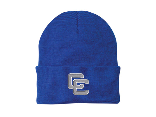 Royal Blue Beanie with Interlocking CC