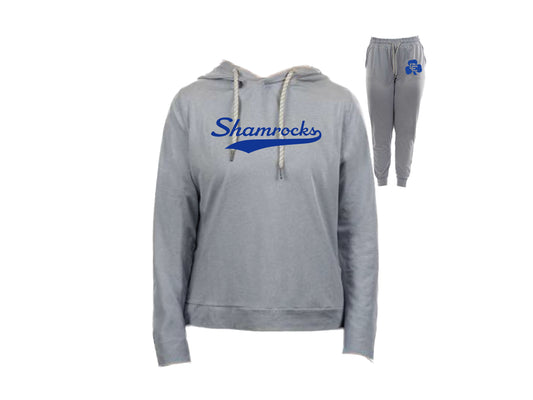 Light Gray Burnside Hoodie with Shamrocks
