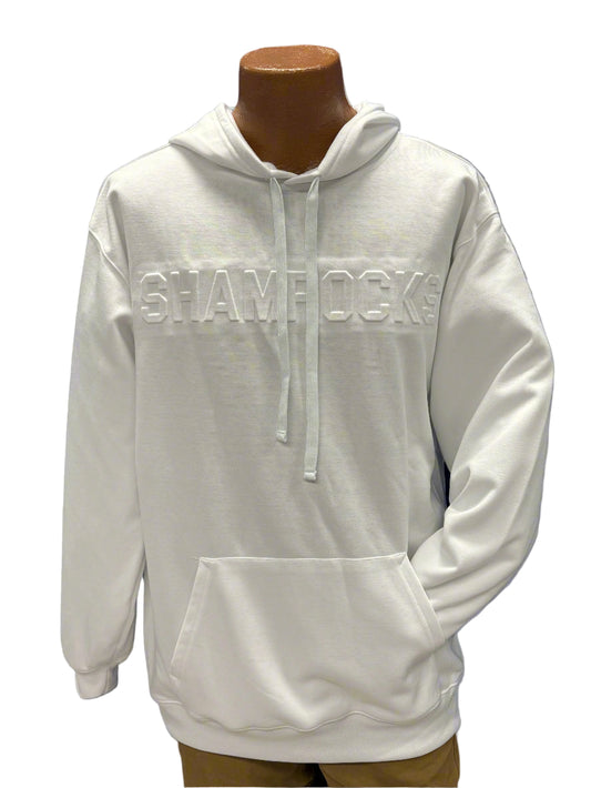 Embossed Pullover Hoody- White