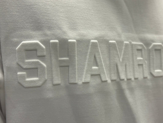 Embossed Pullover Hoody- White