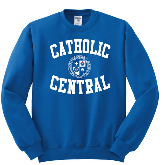 Jerzees Crewneck- Royal w/Crest