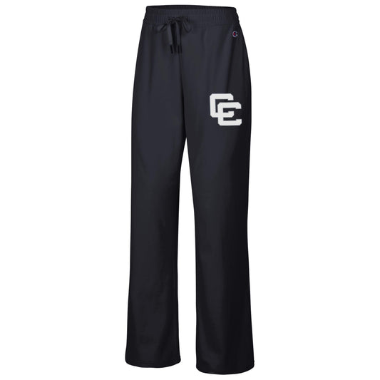 Ladies Champion Sueded Wide Leg Pants- Black