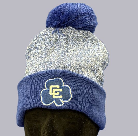 Marled Cuff Beanie w/Pom
