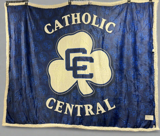 Sherpa Lined Blanket w/CC Crest