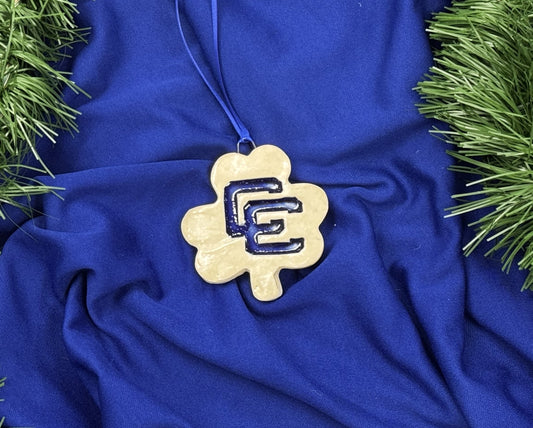 CC Shamrock Small Clay Ornament