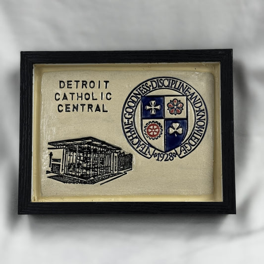 5x7 Handmade Ceramic Tile- Crest and STEM