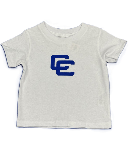 White Toddler Tee- Royal CC